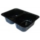 DT50GN - 190x136x50 mm - Contenitore biscomparto in CPET Nero