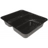 DB50LN - 227x190x50 mm - Contenitore biscomparto in CPET Nero